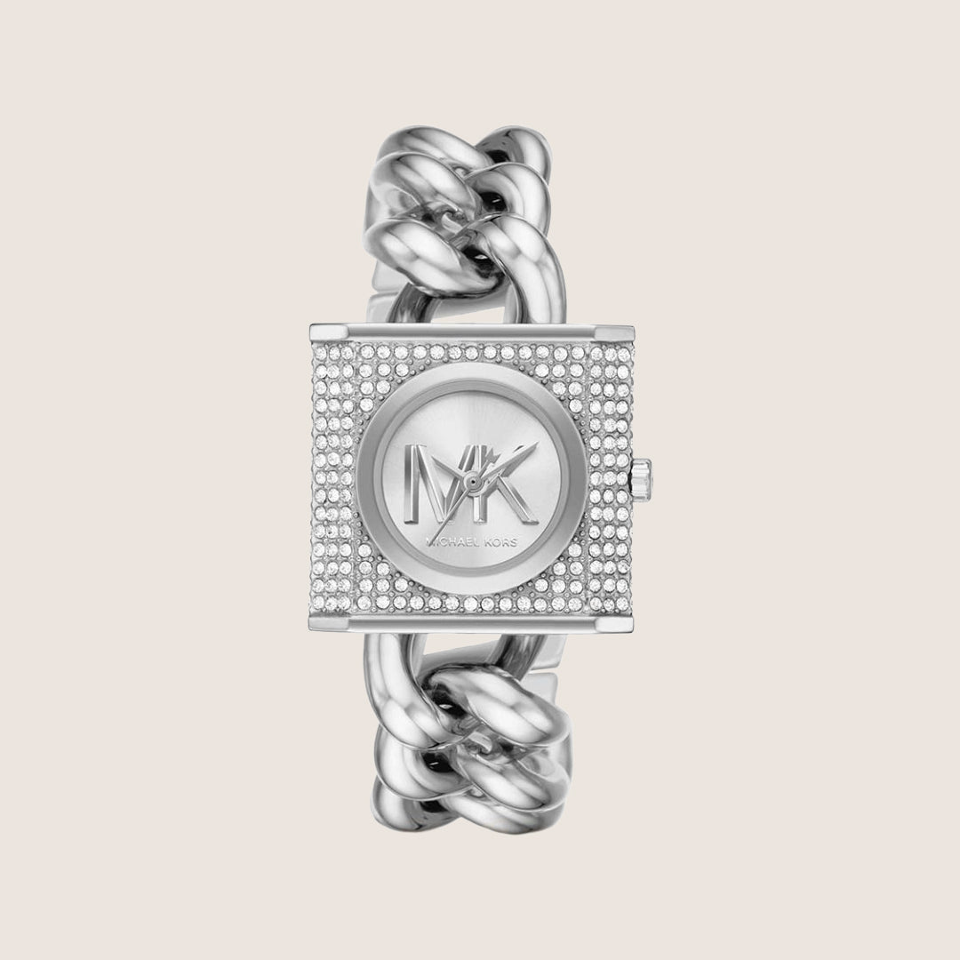 Michael Kors Women's Chain Lock Silver Dial Watch MK4718