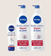 NIVEA Repair & Care Body Lotion & Hand Cream Bundle Hand Cream & Lotion Set