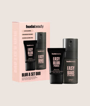 Huda Beauty Mini Blur & Set Duo Easy Blur Primer + Easy Bake Setting Spray Travel-Ready Skin-Prep Kit