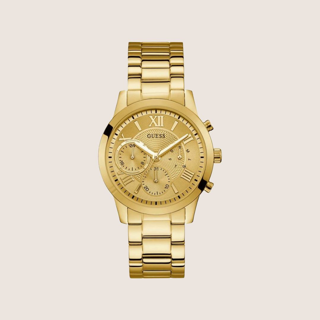 Guess Women's Solar Watch Gold Dial W1070L2