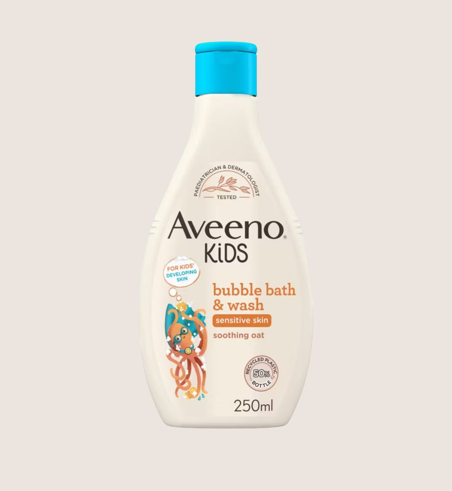 Aveeno Kids Bubble Bath & Wash Gentle Cleanse 250ml