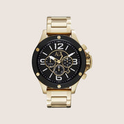 Armani Exchange Men's Urban Watch Black Dial Gold-Tone Bracelet AX1511