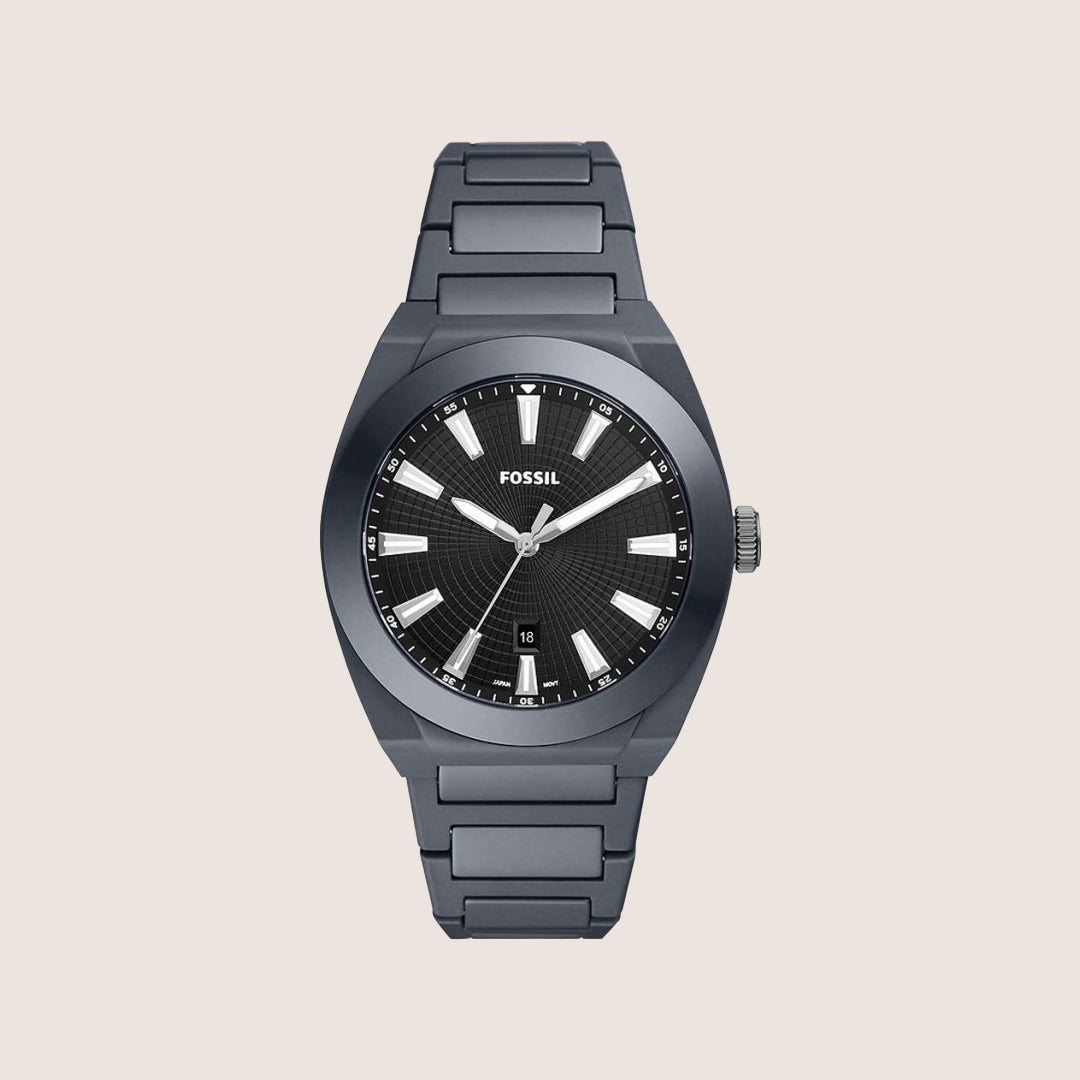 Fossil Mens Everett Black Ceramic Watch CE5027