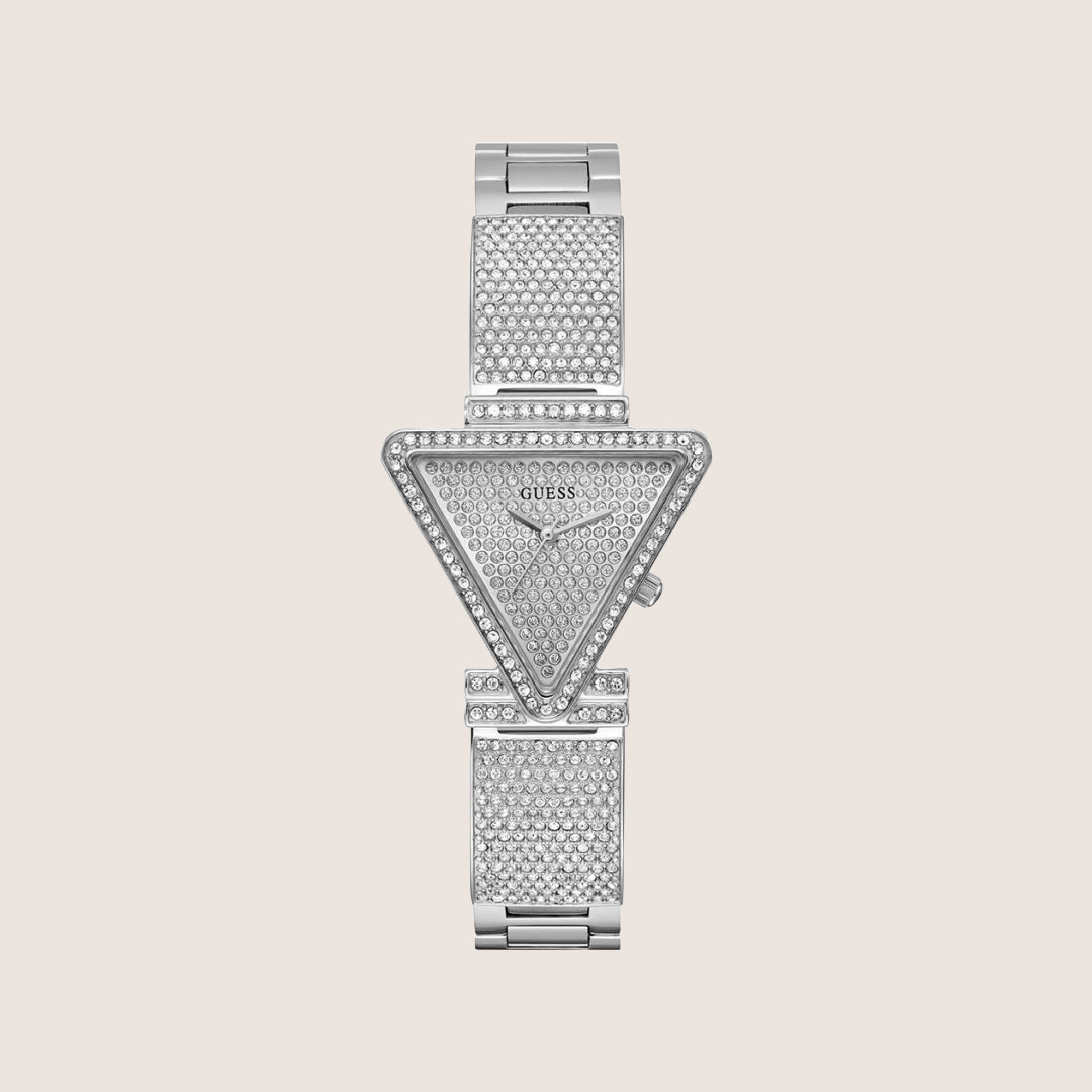 Guess Women's Fame Watch Crystal-Set Silver Dial GW0644L1