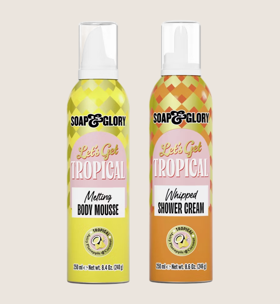 Soap & Glory Let's Get Tropical Mouse Butter & Foam Wash Duo Gentle Cleanse