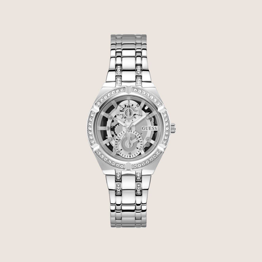 Guess Women's Silver Dial Watch Silver Dial GW0604L1