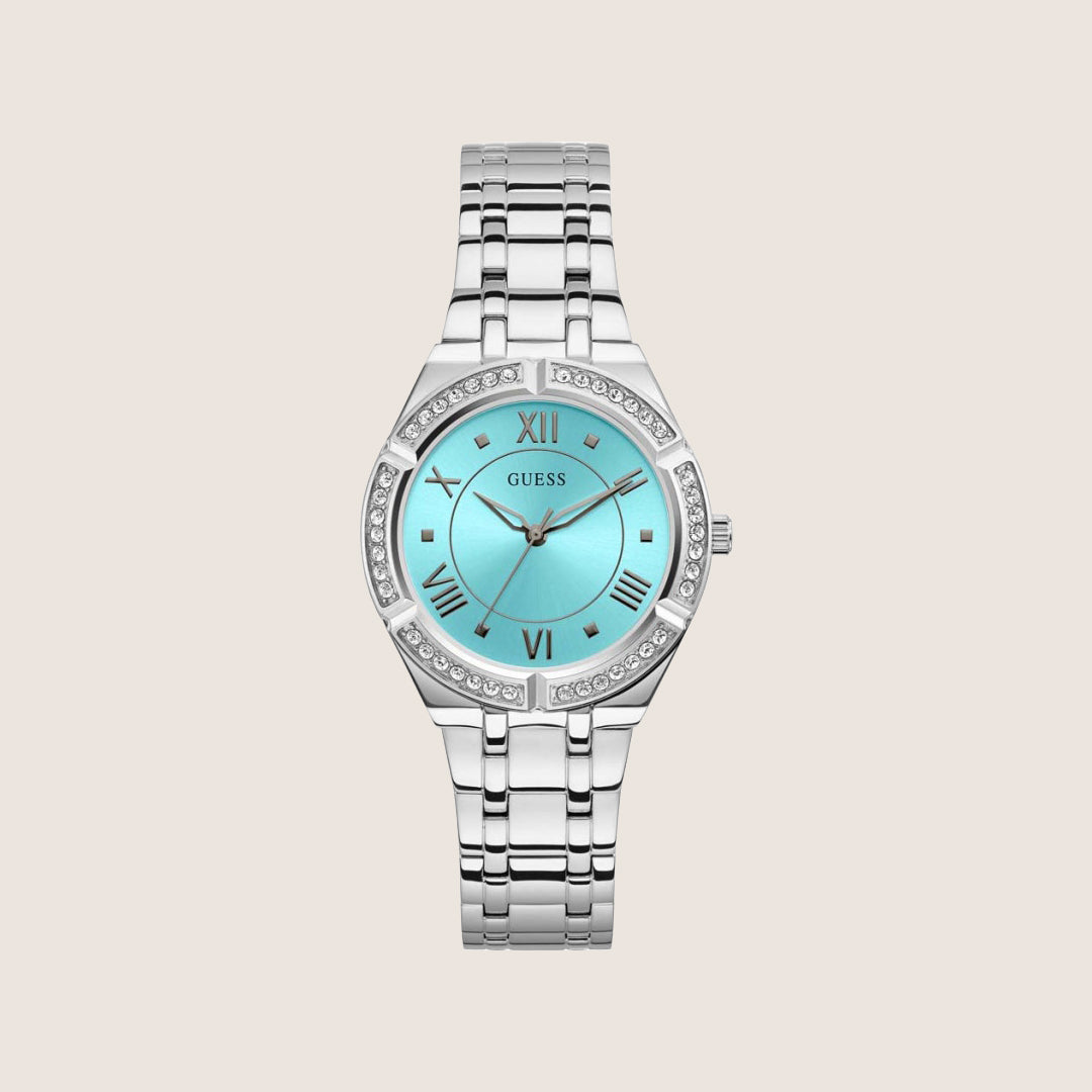 Guess Women's Cosmo Watch Crystal-Set Blue Dial GW0033L7