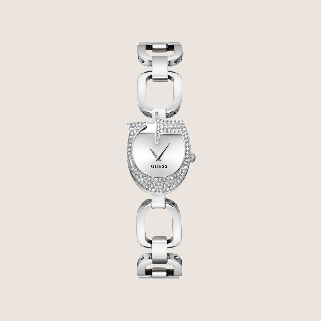 Guess Women's Gia Watch Crystal-Set Silver Dial GW0683L1
