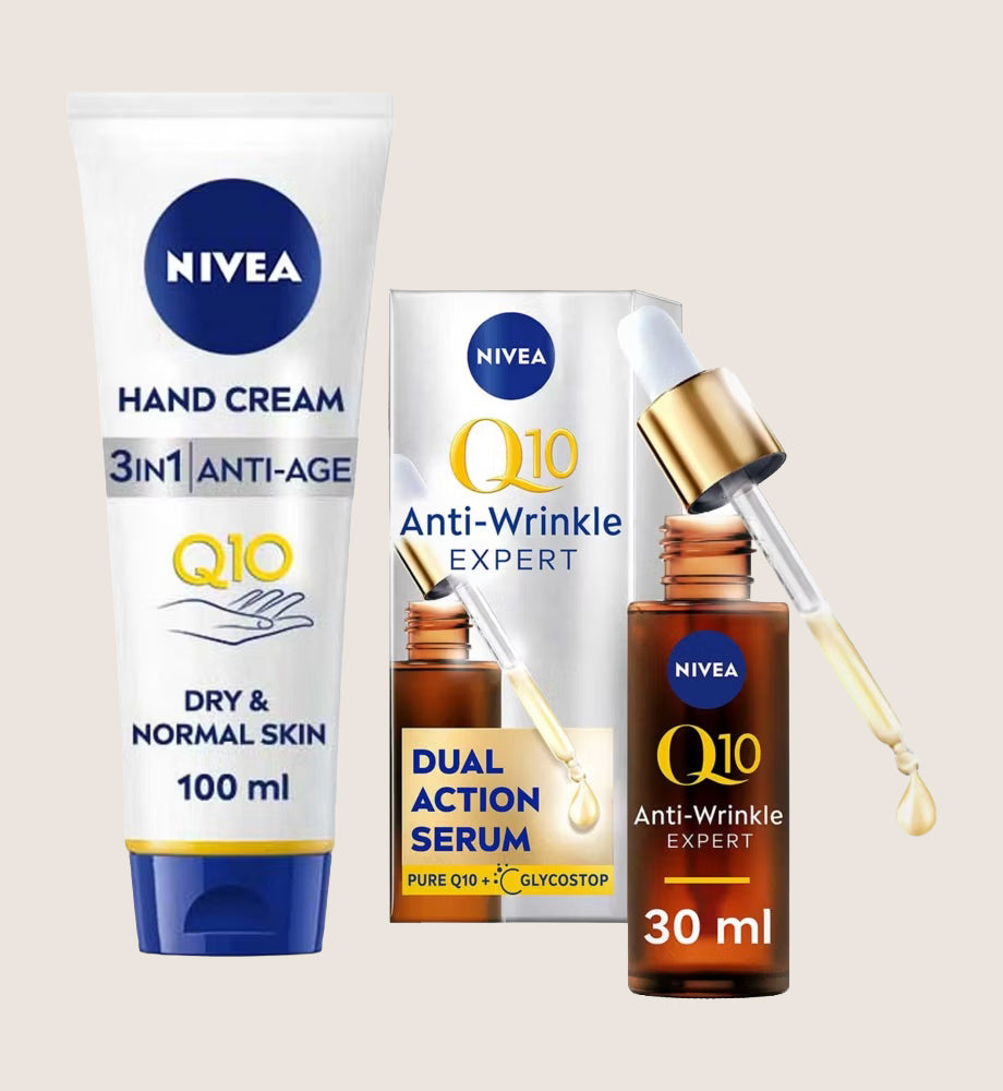 NIVEA Q10 Serum & Q10 Hand Cream Bundle Serum & Hand Cream Set