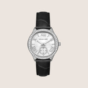 Michael Kors Women's Sage Clear Stone-Set Mother Of Pearl Dial Watch MK4821