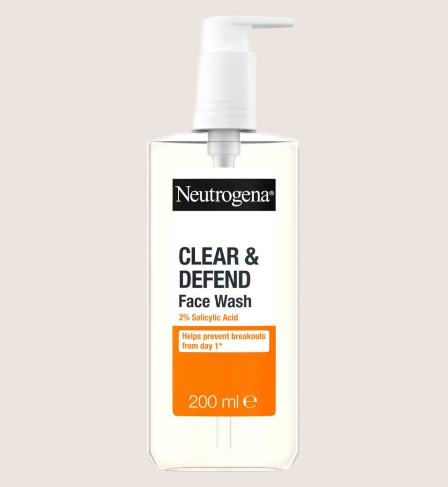 Neutrogena Clear & Defend Facial Wash 2% Salicylic Acid 200ml