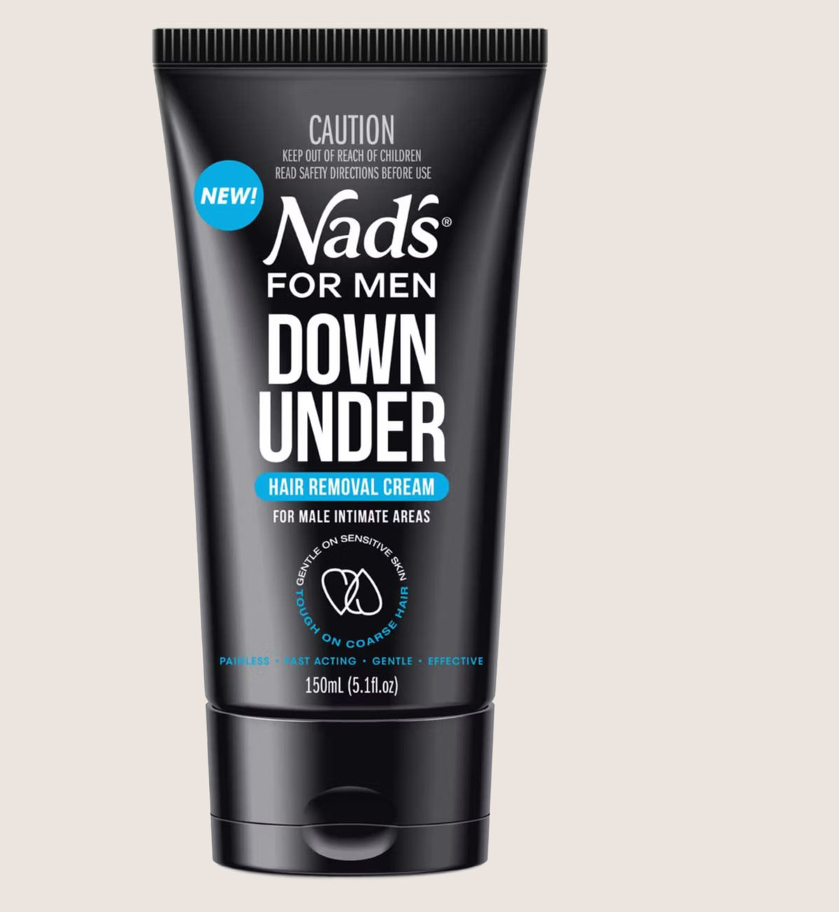 Nad's for Men Down Under Hair Removal Cream Fast-Acting Body Cream 150ml