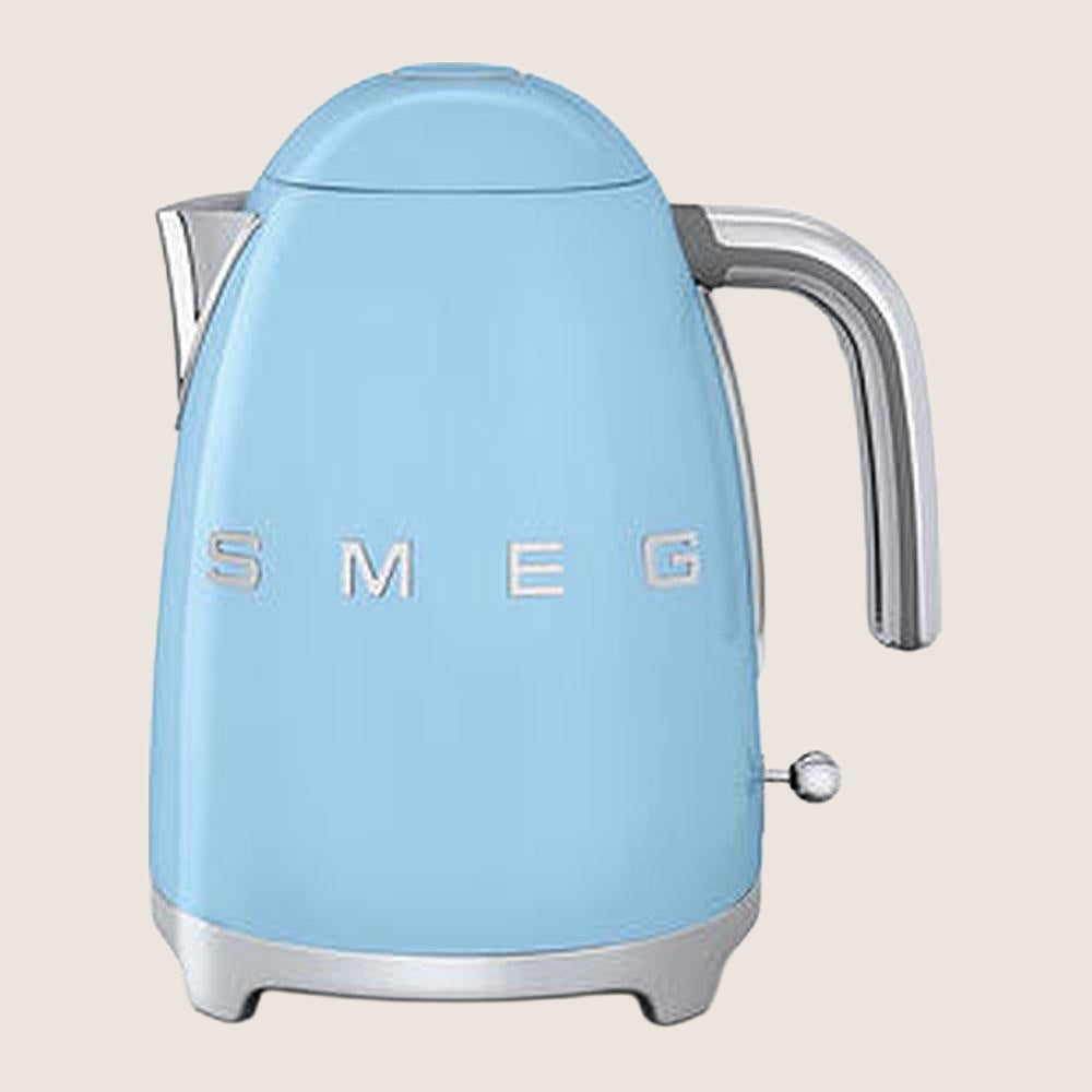 SMEG KLF03PBUK Jug Kettle with Pastel Blue Finish 1.7L - Pastel Blue