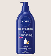 NIVEA Rich Nourishing Body Lotion for Dry Skin With Pure Hyaluron 625ml