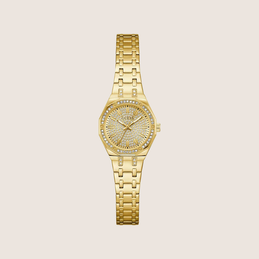 Guess Women's Pixie Watch Crystal-Set Gold Dial GW0931L2