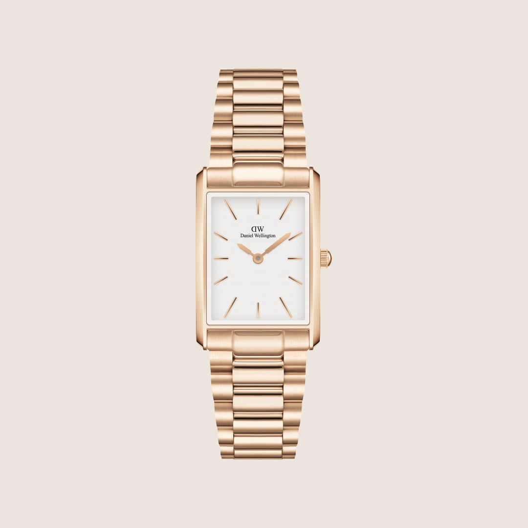 Daniel Wellington Women's Bound Rose Gold Steel White Dial Watch DW00100699