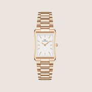 Daniel Wellington Women's Bound Rose Gold Steel White Dial Watch DW00100699