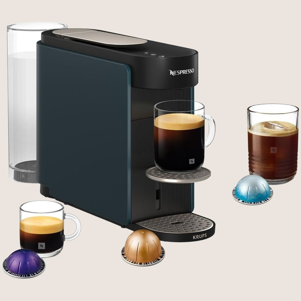 NESPRESSO by Krups Vertuo Up XN9404G0 Smart Coffee Machine Centrifusion 7 Cup Sizes 1.4L - Blue