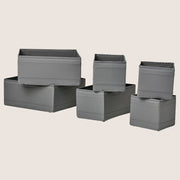 IKEA SKUBB Drawer Organiser Box Set of 6 Recycled Polyester – Dark Grey