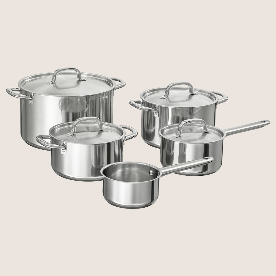 IKEA 365+ 9-piece cookware set, stainless steel