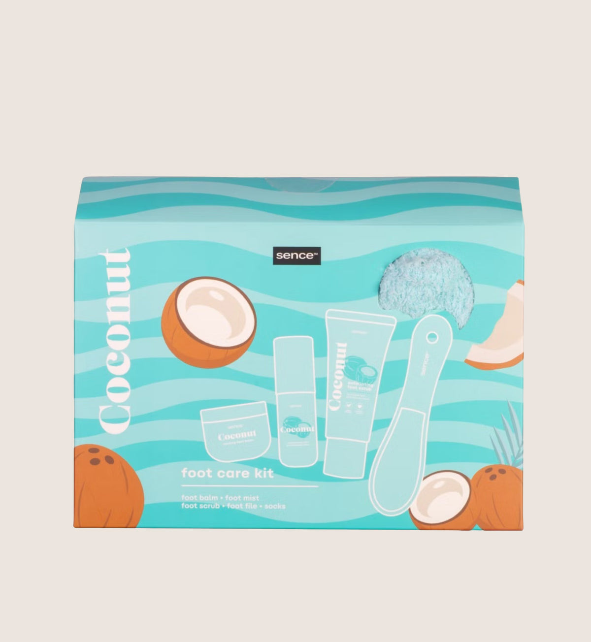 Sence Collection Coconut Foot Kit 5 Piece Bath & Body Gift Set For Her
