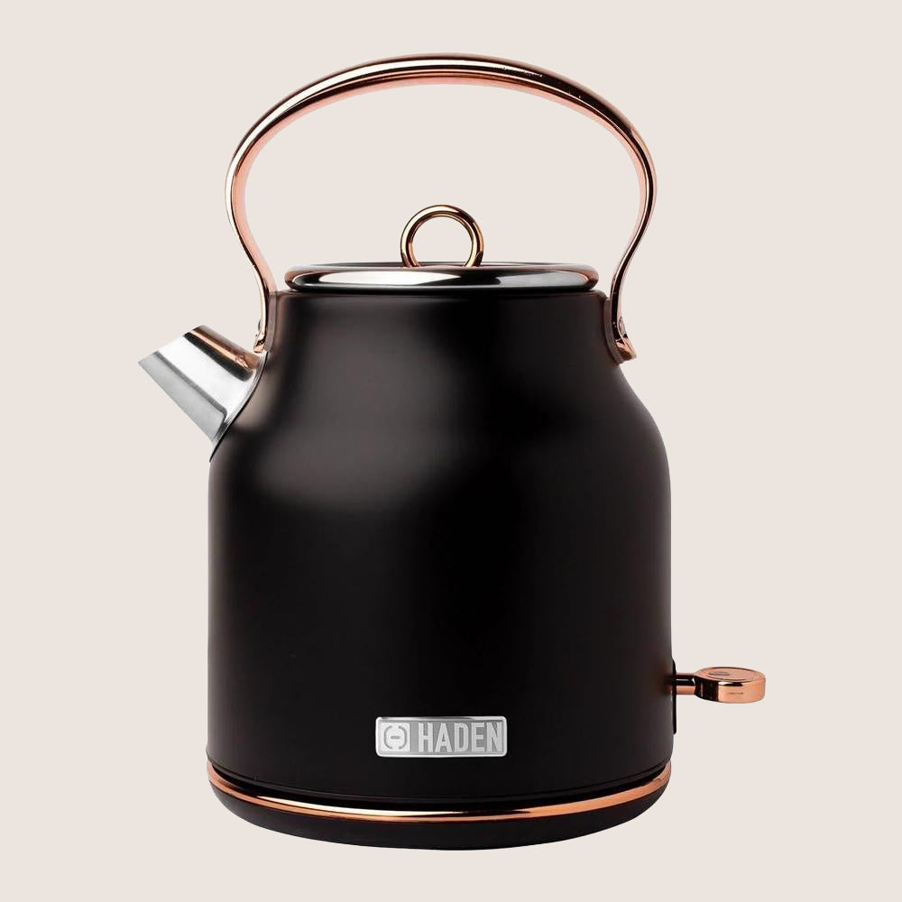 HADEN Heritage 205360 Traditional Kettle with Black & Copper Accents 1.7L - Black & Copper