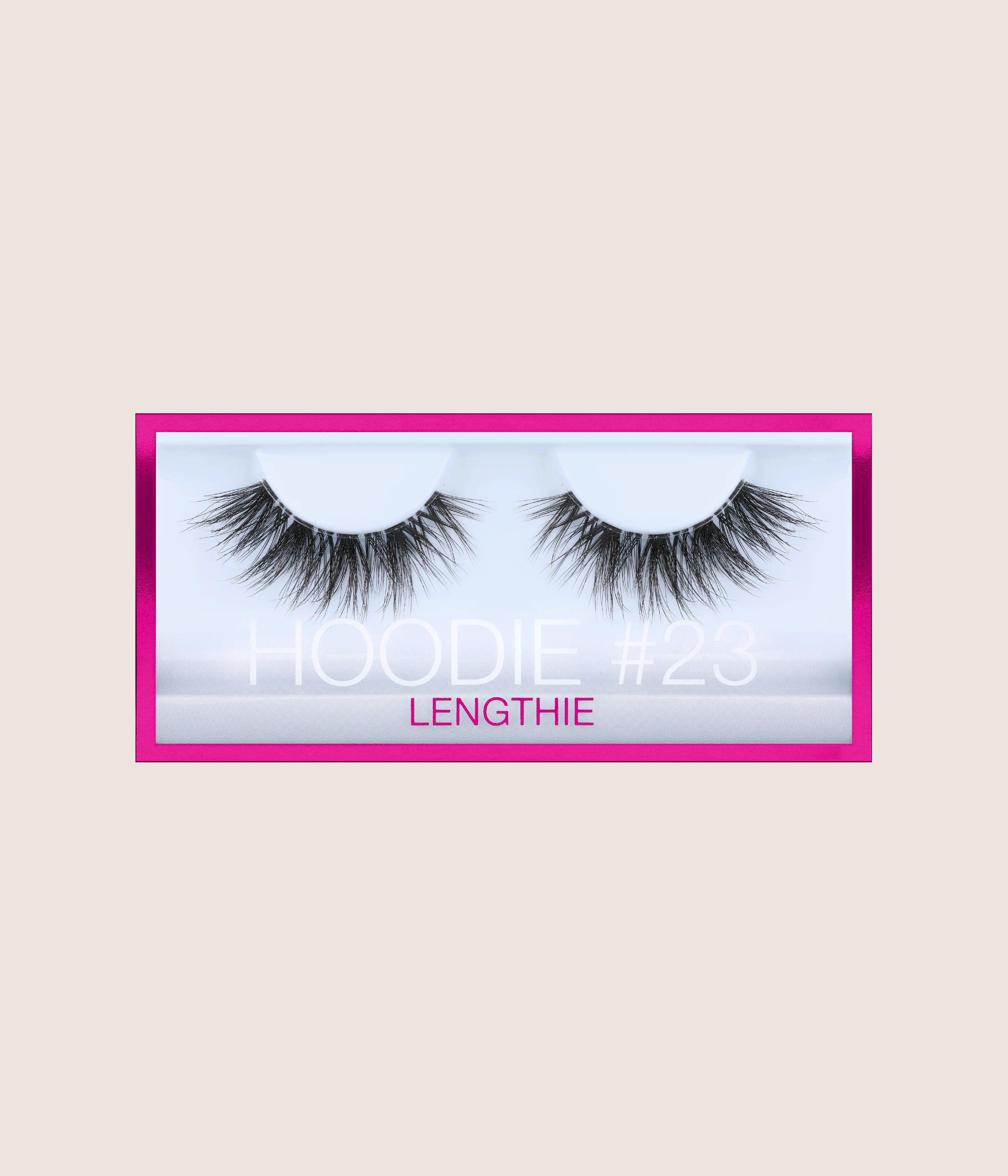 Huda Beauty Hoodie False Lashes #23 Ultra-Dramatic Fluffy Lengthie Lash Synthetic Fibers