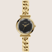 Fossil Carlie Gold Steel Black Dial Bracelet Watch ES5440
