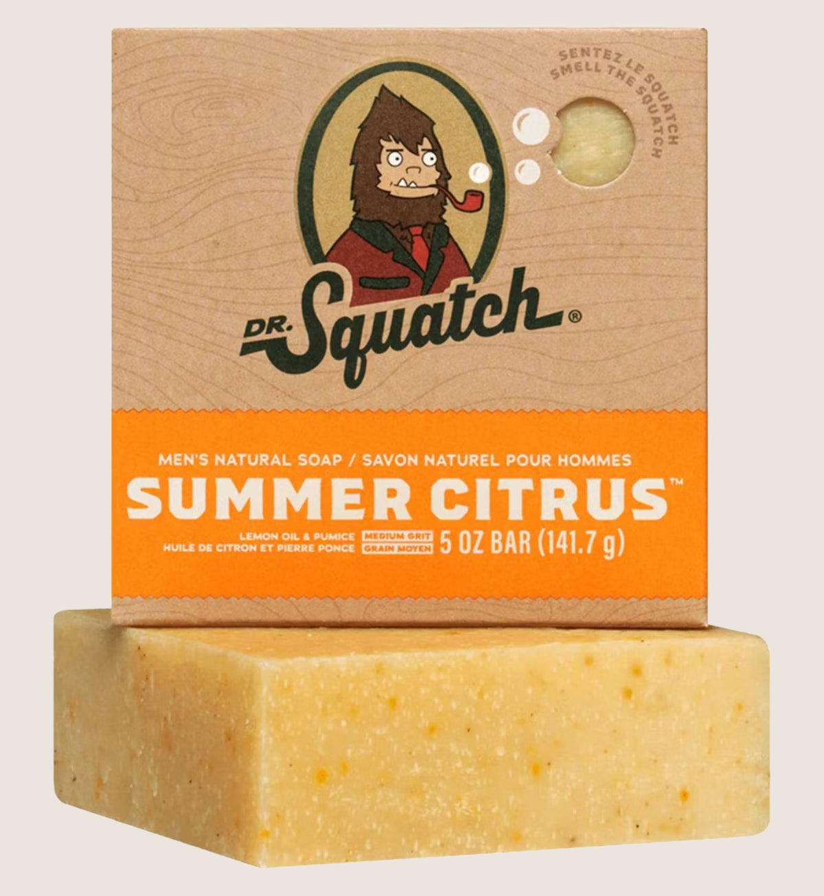 Dr. Squatch Summer Citrus Soap Bar Orange & Lemon Peel 141.7g