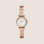 Fossil Women's Tillie Mini Rose Gold Crystal Bracelet Analogue Watch BQ3502