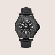 GC Men's Analogue Black Dial 300m Water Resistant Black Leather Watch X79011G2S