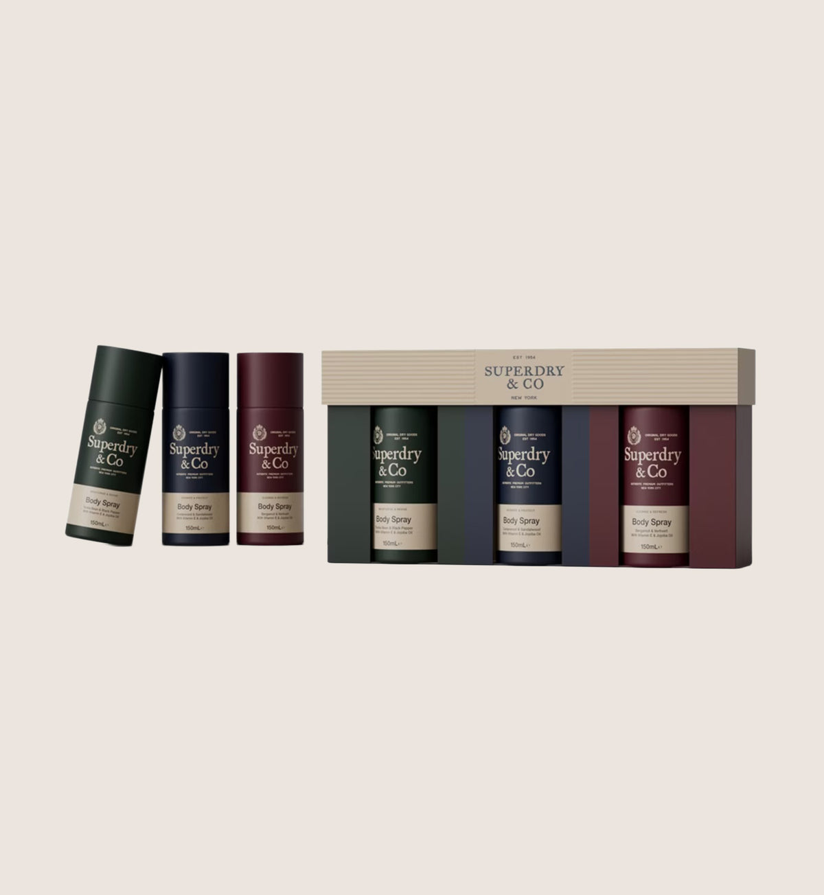 Superdry Body Spray Trio Set Three Signature Scents 3 x 150ml