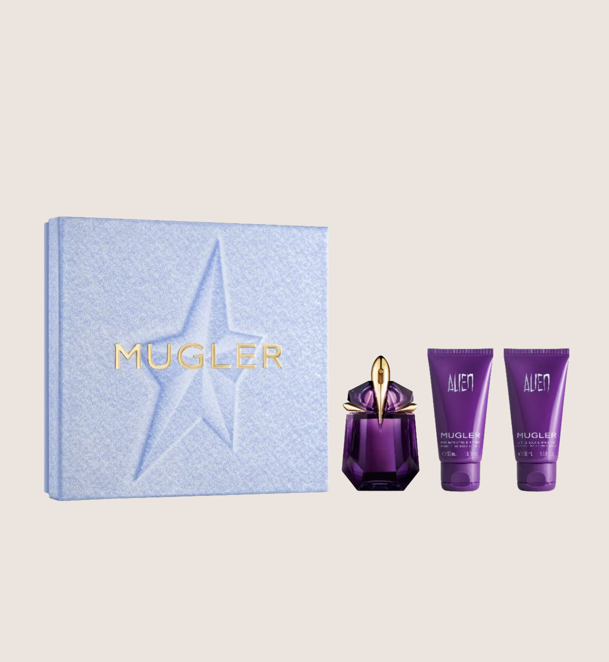 Mugler Alien Eau de Parfum Holiday Gift Set - Alien Eau de Parfum 30 ml + Alien Shower Gel 50ml ml + Alien Body Lotion 50ml Fragrance Gift Set For Her