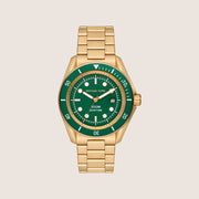 Michael Kors Men's Maritime Green Dial Two-Tone Gold Stainless Steel Watch MK9162