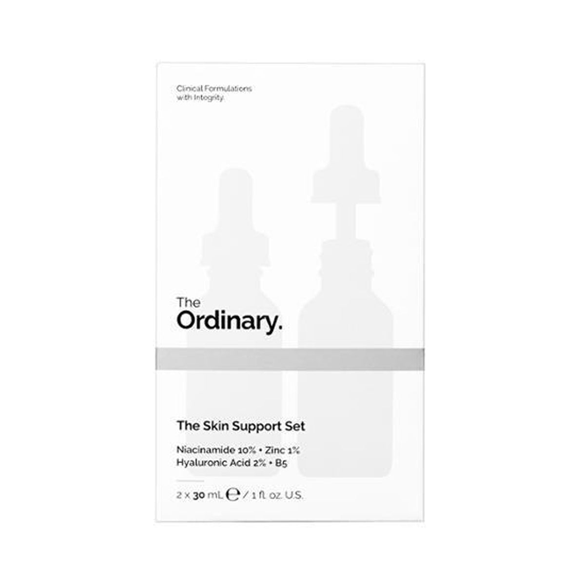 The Ordinary Skin Support Set (Niacinamide 10% + Zinc 1% 30mL, Hyaluronic Acid 2% + B5 30mL)