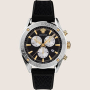 Versace Mens V Chrono Watch Black Silicone Chronograph VEHB00119