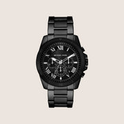 Michael Kors Men's Alek Chronograph Black Dial All-Black Stainless Steel Watch MK9185