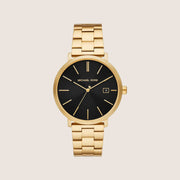 Michael Kors Men's Blake Black Dial Gold Stainless Steel Bracelet Watch MK9136