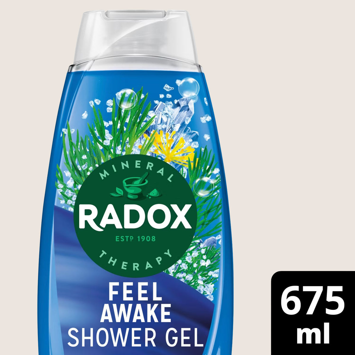 Radox Mineral Therapy Feel Awake 2-in-1 Shower Gel & Shampoo Sea Minerals & Fennel 675ml