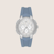 Michael Kors Women's Sidney Clear Stone-Set White Dial Watch MK7220