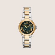 Michael Kors Women's Camille Green Dial Two Tone Case Watch MK4989