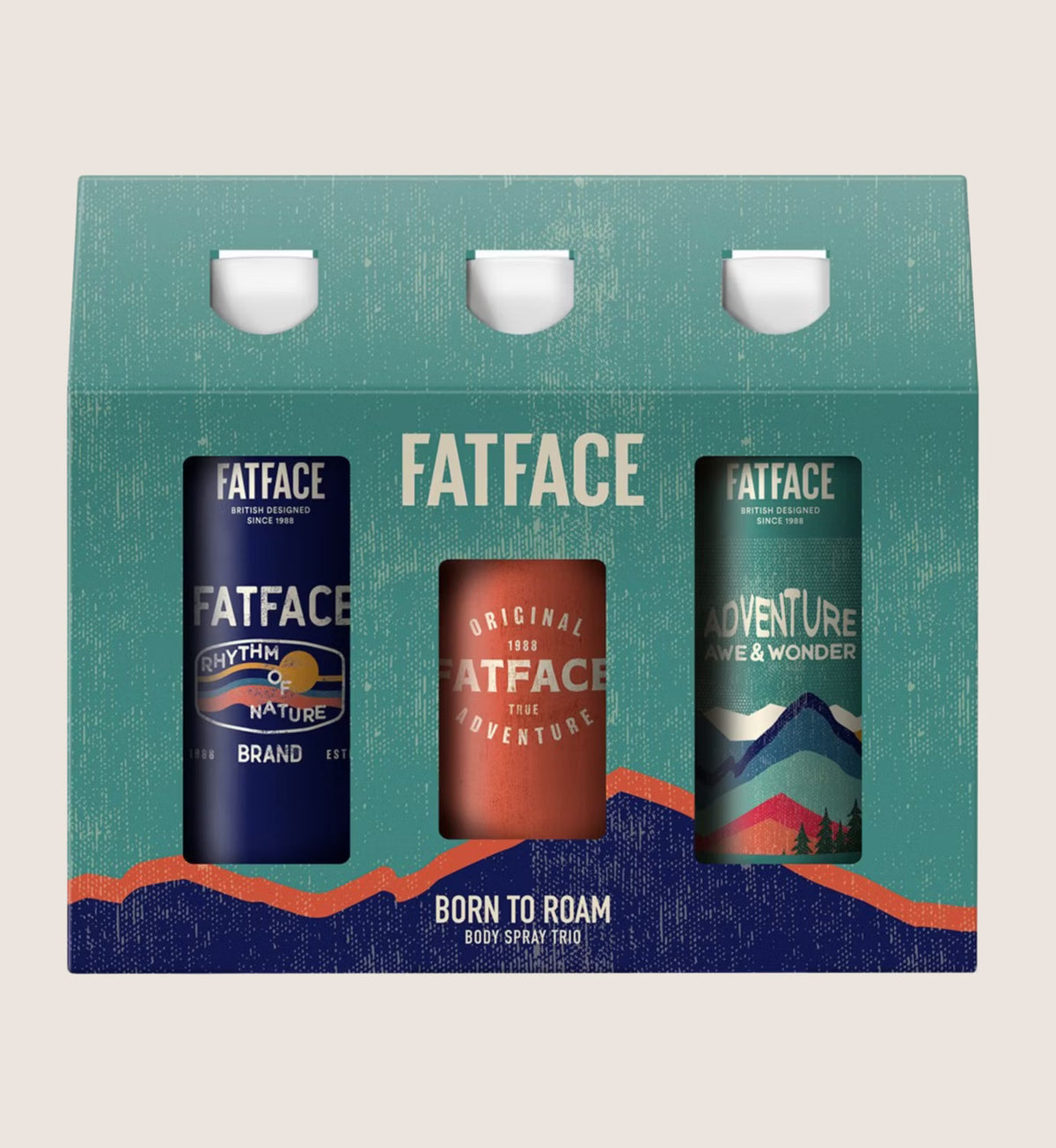 FatFace Born To Roam Body Spray Trio Three Outdoor-Inspired Scents 3 x 125ml