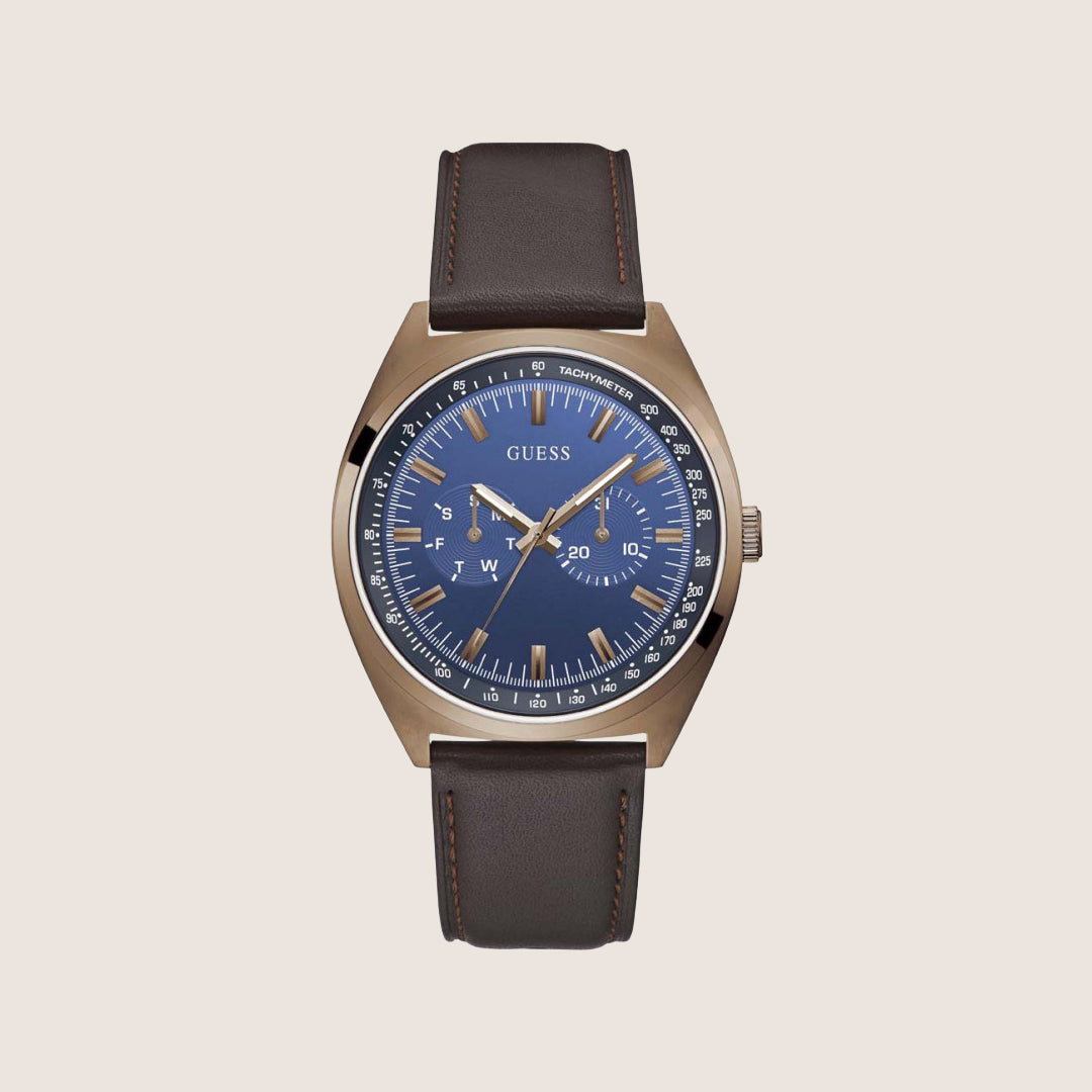 Guess Mens Dress Watch Blue Dial GW0212G2