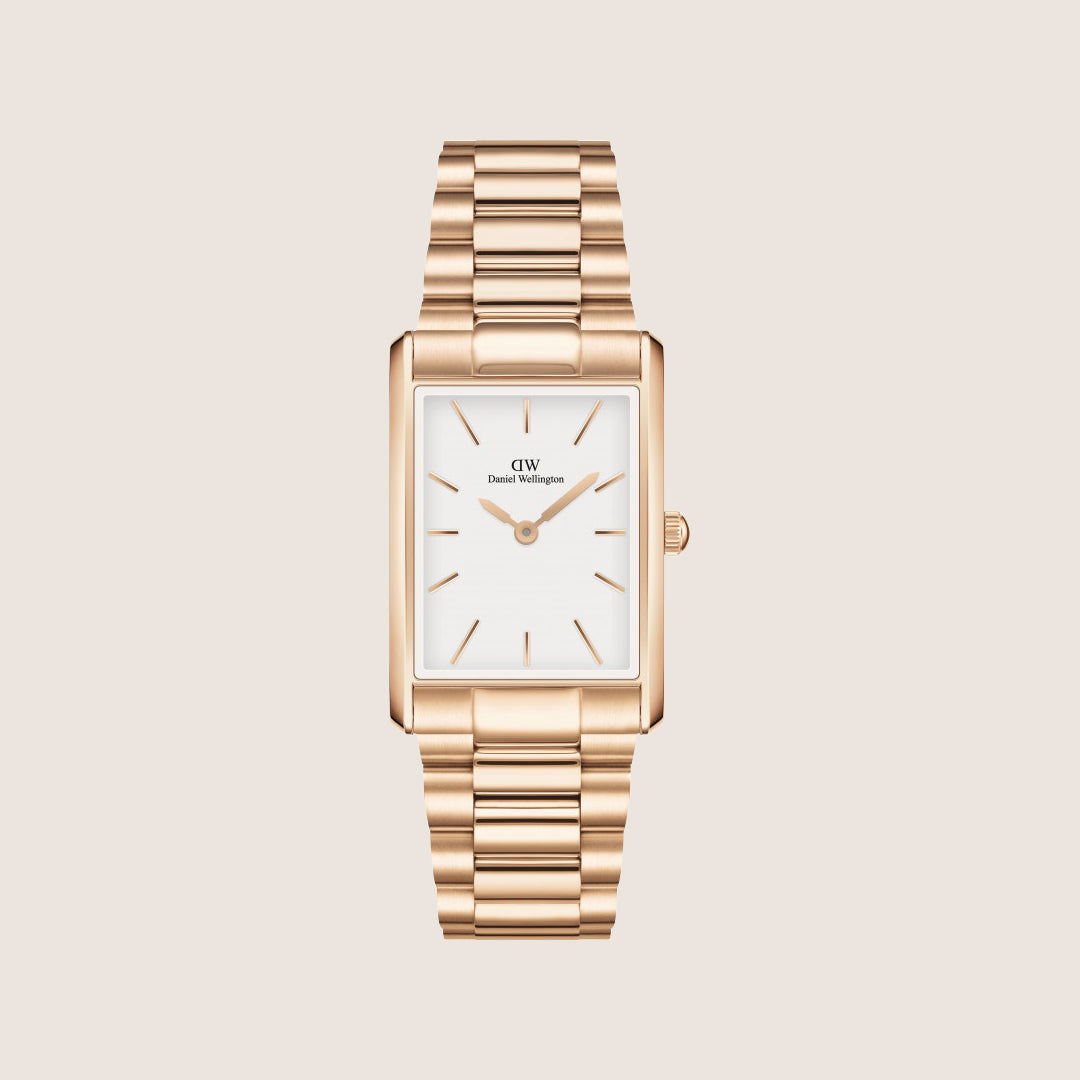 Daniel Wellington Women's Bound Rose Gold Steel White Dial Watch DW00100702
