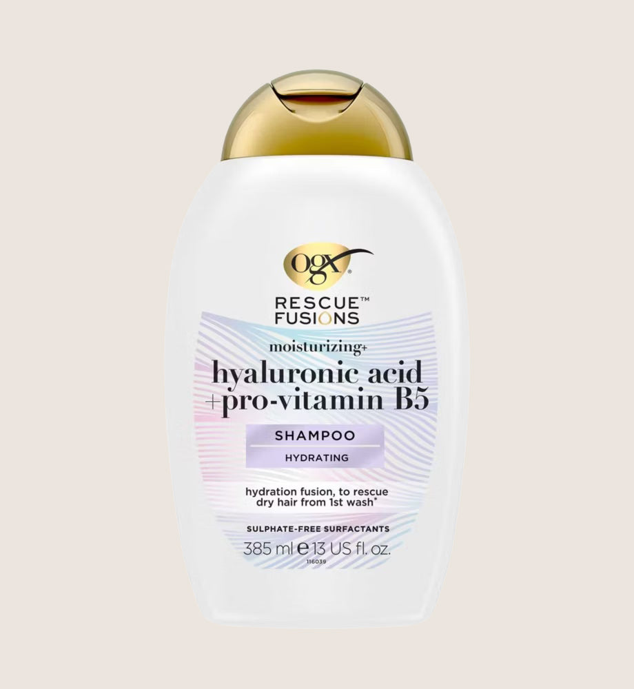 OGX Rescue Fusions Hyaluronic Acid + Pro-Vitamin B5 Hydrating Reviving Shampoo 385ml