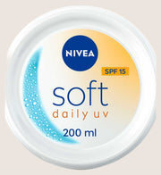 NIVEA Soft Daily UV Moisturiser for Face Hand & Body SPF15 200ml