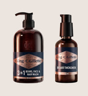 King C. Gillette Beard & Face Wash 350ml and Beard Thickener 50ml Bundle