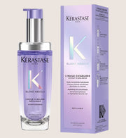 Kérastase Blond Absolu Hair Oil Huile Cicagloss Refillable Bottle, for Blonde or Lightened Hair with Hyaluronic Acid Nourishing Oil 75ml