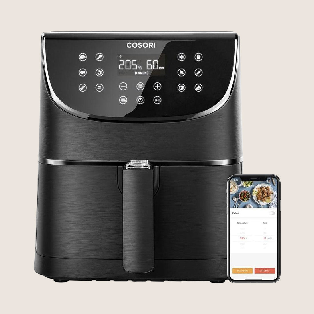 COSORI CS158-AF Smart Air Fryer with VeSync App Control 5.5L - Black
