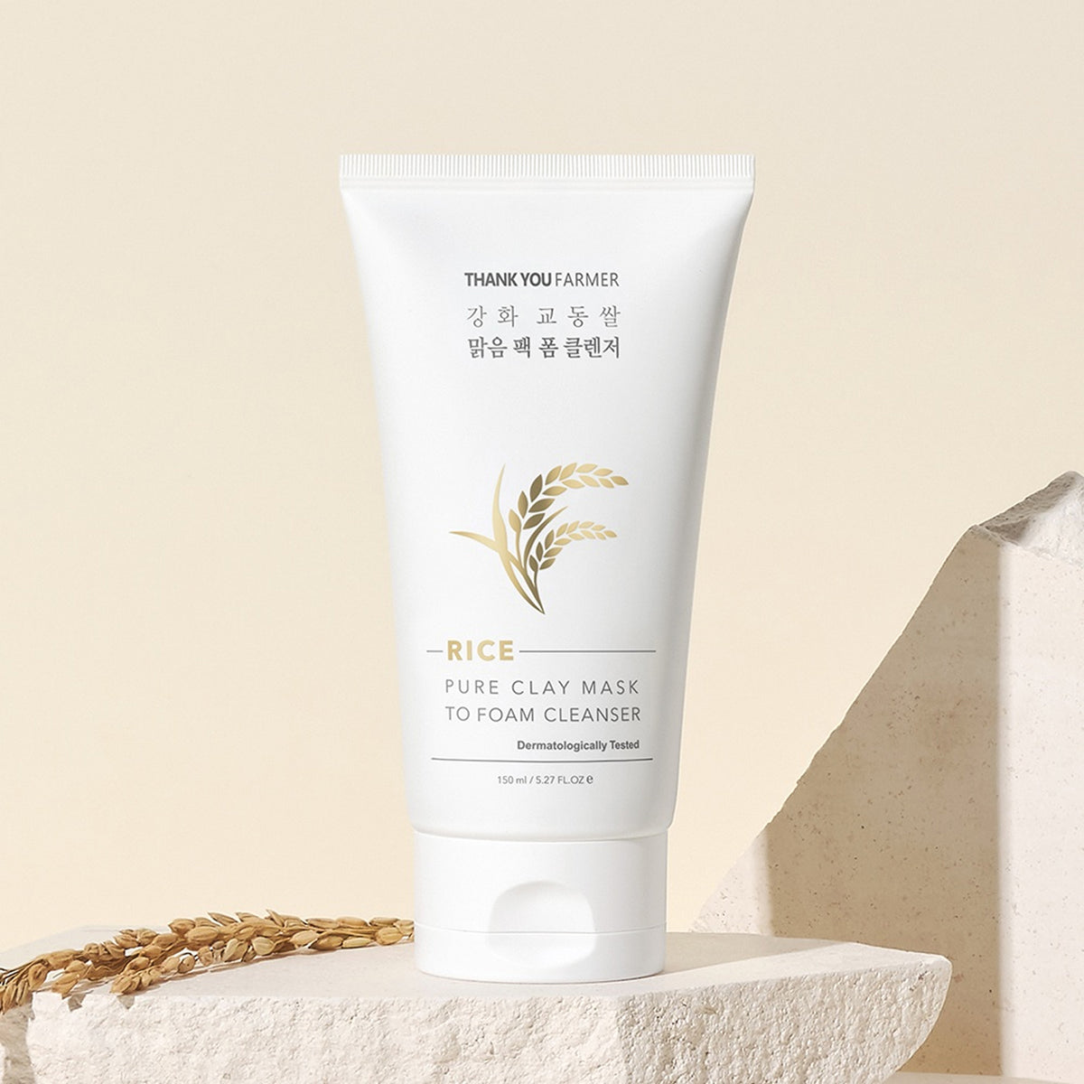 THANK YOU FARMER Rice Pure Clay Mask To Foam Cleanser 150ml